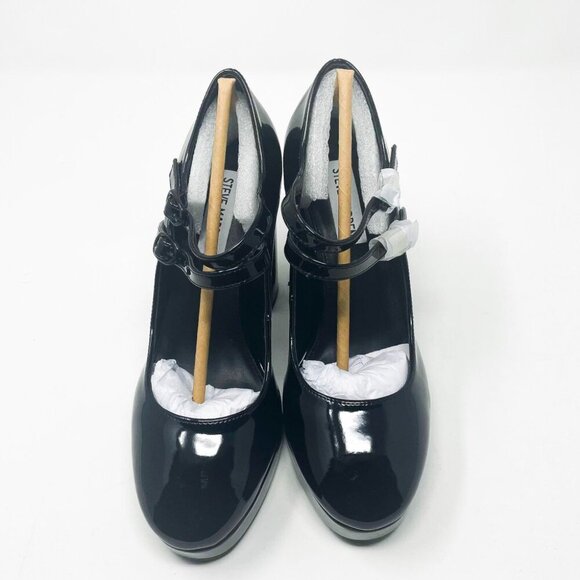 NEW IN BOX Steve Madden MARY JANE SHOE Tiara Heel Black Patent * VARIOUS SIZES - Picture 7 of 11